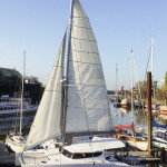 Unter Segeln im Hohentorshafen