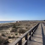 Bohlenweg am Strand entlang