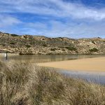 Die Lagune hinter dem Strand
