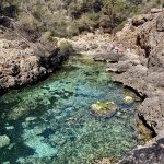 Am Ende der Cala Beltran