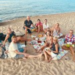 Seglertreff am Strand