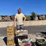 Das Obst und Gemüse wurde angeliefert