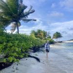 Schmaler Strandstreifen