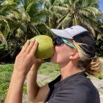 Selbstgepflückte Kokosnuss