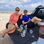 Kaffeepause auf dem Pickup