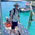 der Steg ist etwas zu hoch für uns...